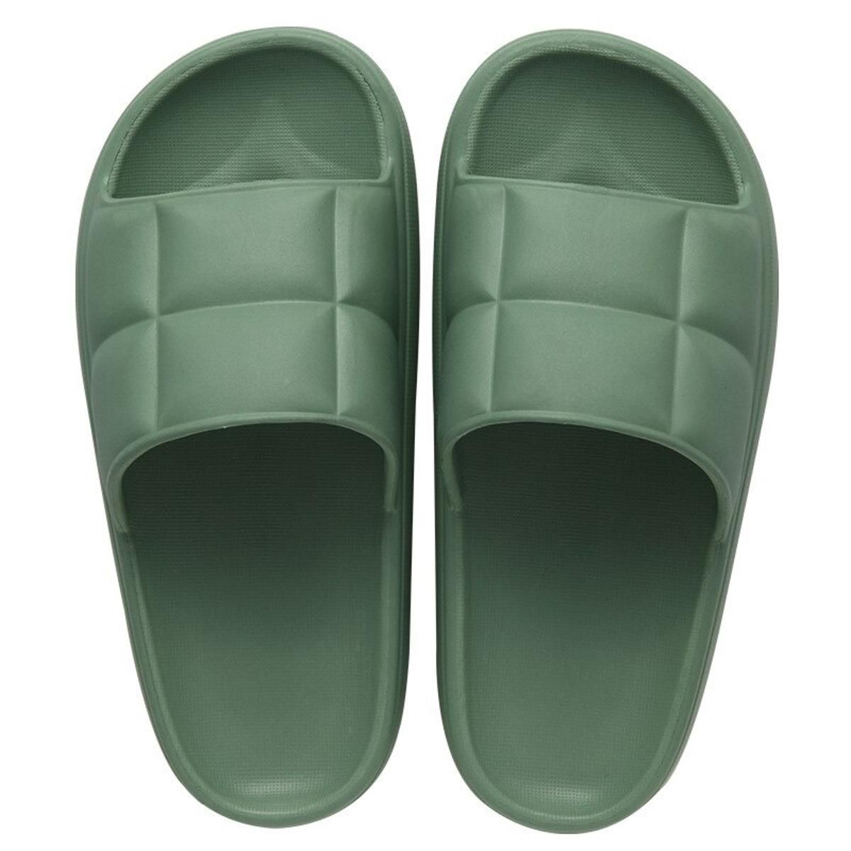 Summer Men Women Thick-Soled Slippers Indoor Household Couple Slides Bathroom Bath Non-Slip Comfortable Slippers