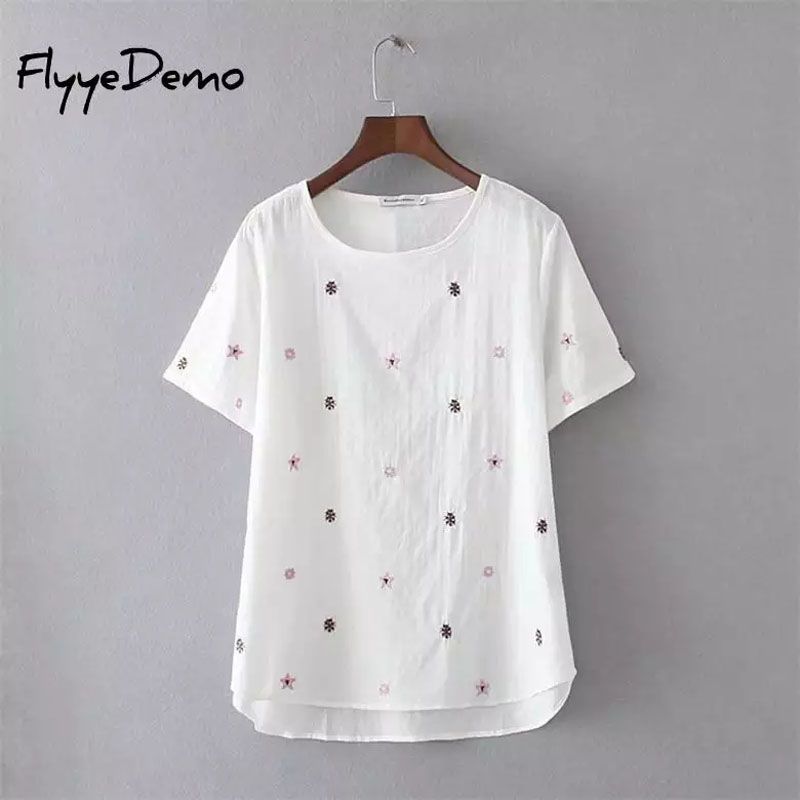 White Fashionable Tops Ladies Short Sleeve Casual Girls Print Cotton New T-Shirt For Women - T Shirt For Women