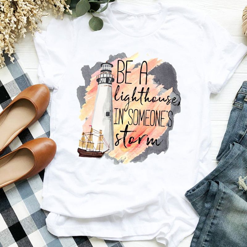 Women Lady Flower Butterfly Cartoon Printing 90s Fashion Print Shirt Clothes T Tee Womens Tshirt for Female Top Graphic T-shirt