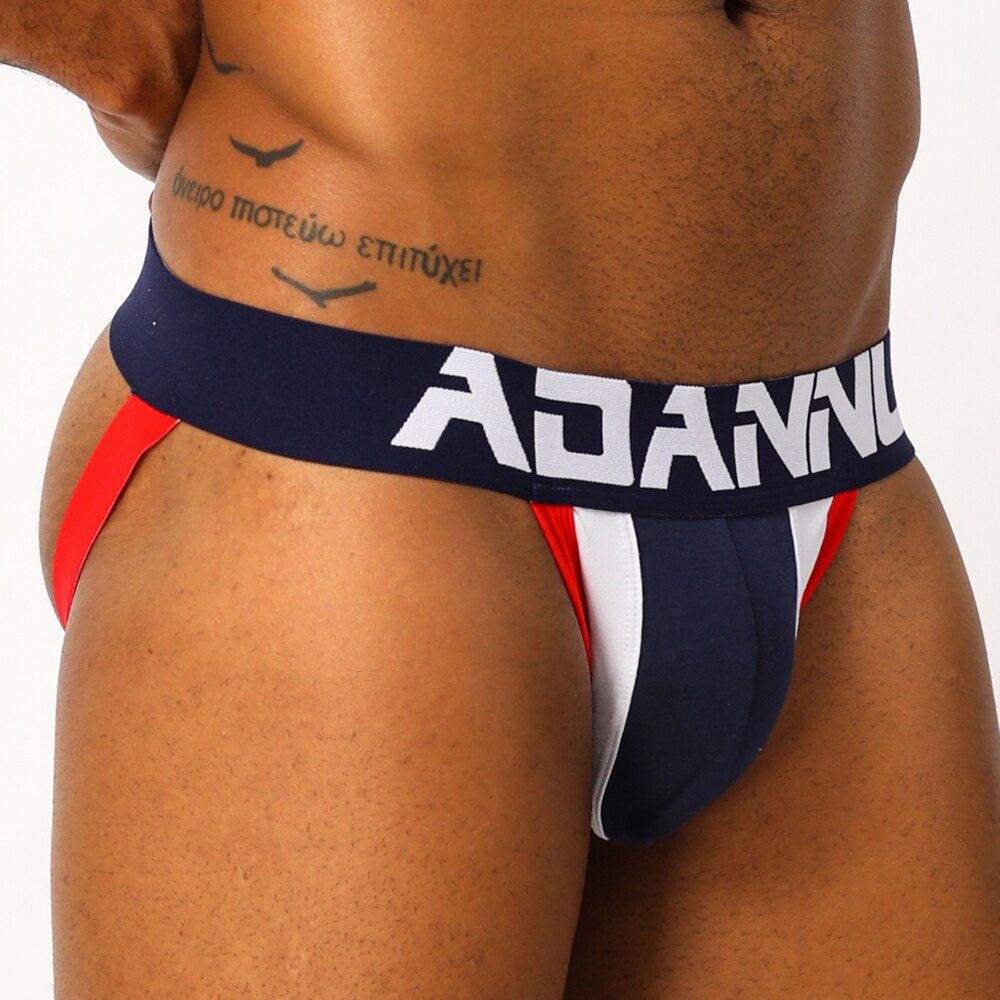 ADANNU Men's Panties Men Sexy Briefs Jockstrap Pouch Cuecas Man Cotton Thongs Mesh Underpants Gay Slip Homme Srting