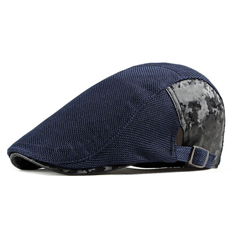 Idopy Men`s Newsboy Caps Mesh Sun Protect Breathable Ivy Irish Flat Hats Unisex Soft Beret Cap
