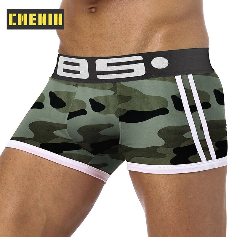 CMENIN Soft BS (1 Pieces) Mesh  Boxer Men Underware Trunks Fashion Solid  Mens Underwear Boxershorts Gym 2021 New BS144