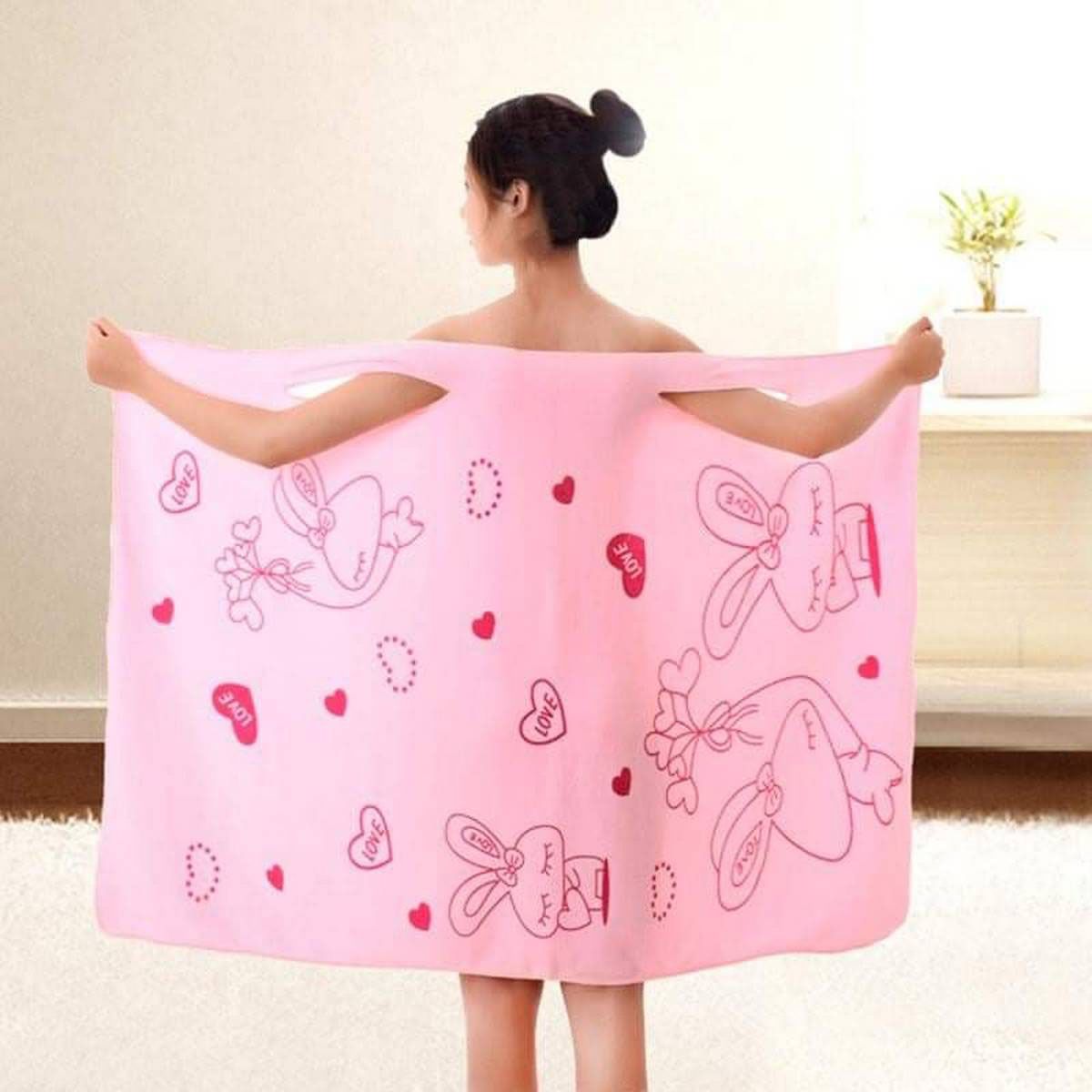 Bath Robes Lady Girls Wearable Fast Drying Magic Bath Towel Beach Spa Bathrobes Dress