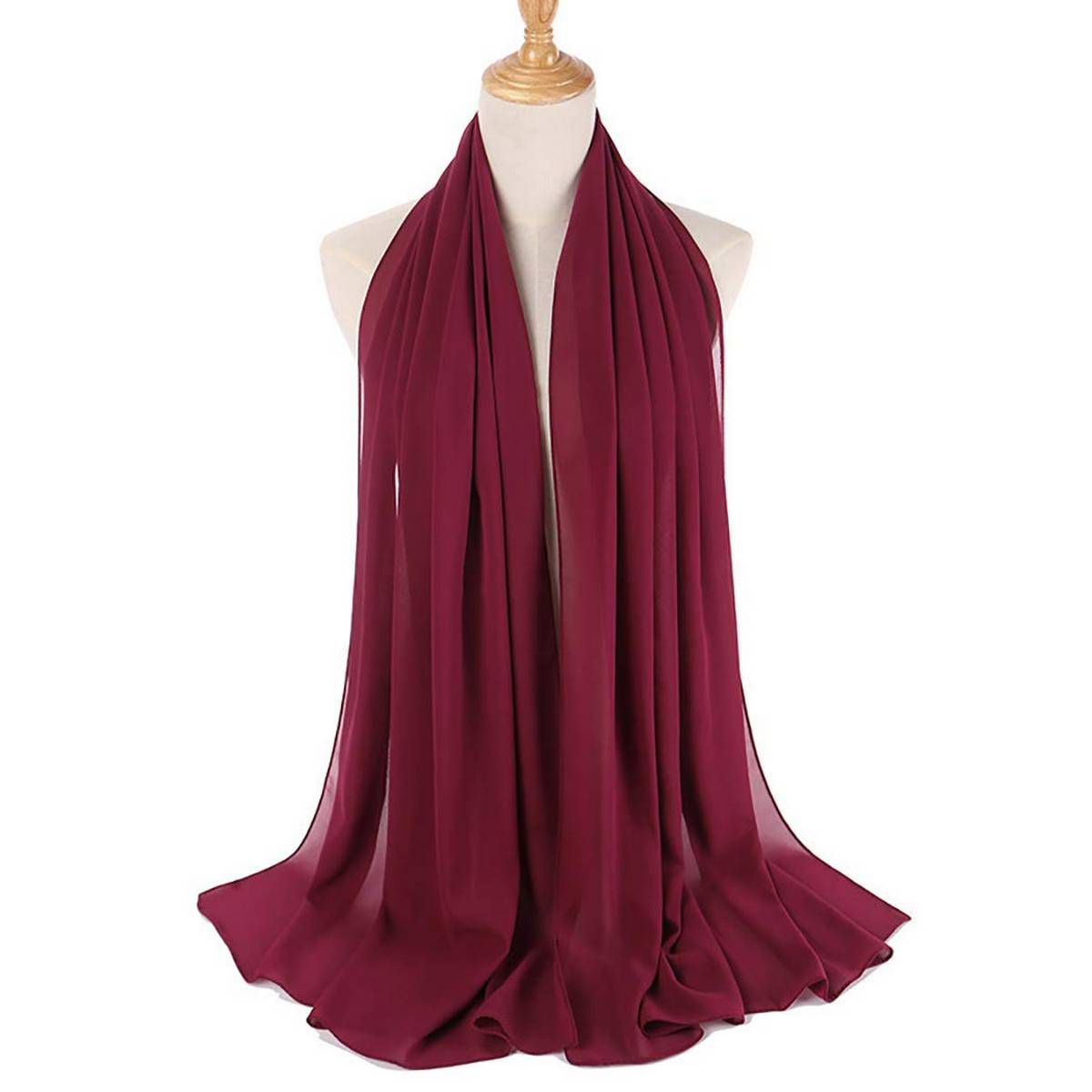 Female Stylish Premium Chiffon Georgette Hijab, Orna, Scarf For Woman
