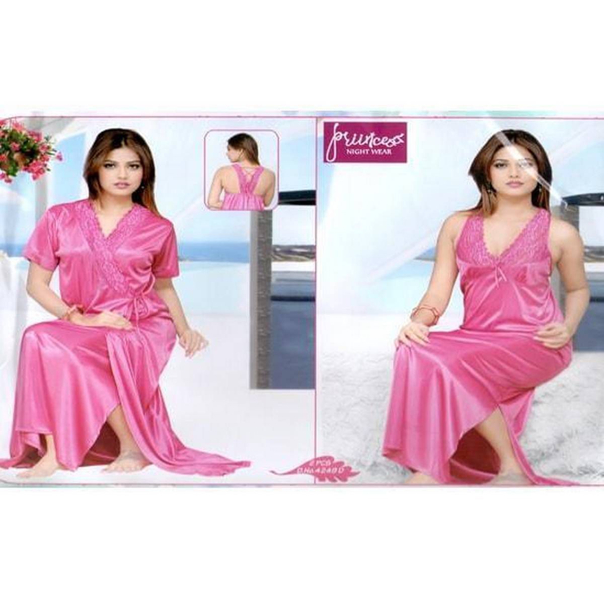 Womens Exclusive Party Wear Nighty Dresses Fashionable Two Part Night Dress