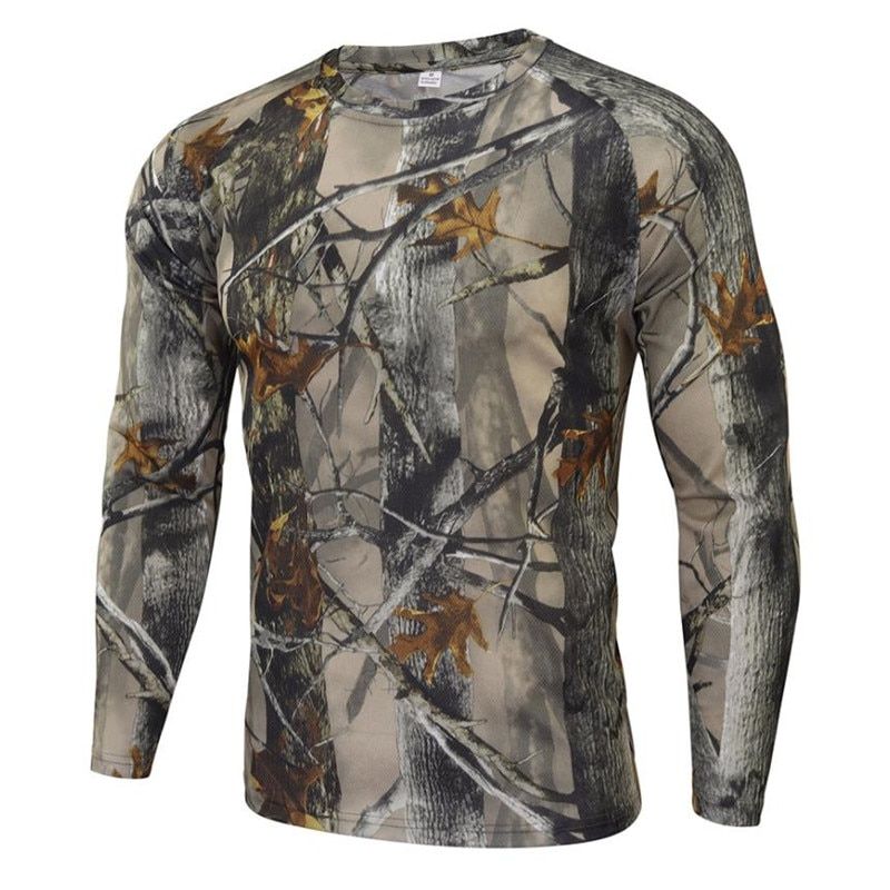 Summer Quick-drying  T-shirts Breathable Long-sleeved  Clothes Outdoor Hunting Hiking Camping Climbing Shirts