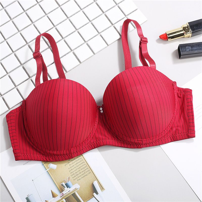 Fatimu Ultra-thin Cup Striped Half Bras Seamless Underwire Lingerie Woman Beading Striped Seamless Invisible Bras for Woman Hot