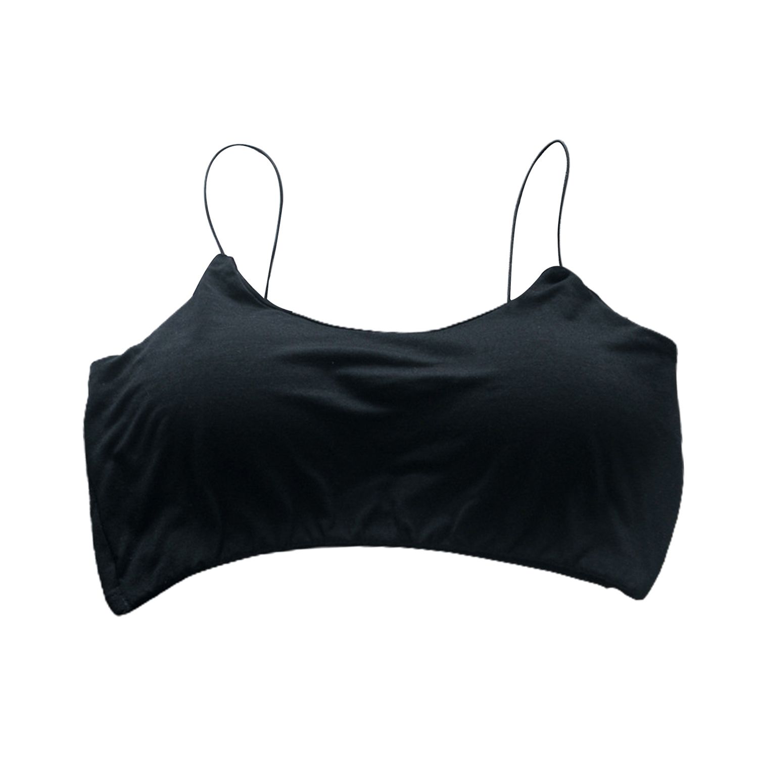 Brassiere Undethable Pad Solid Color Spaghetti Strap Brassiere
