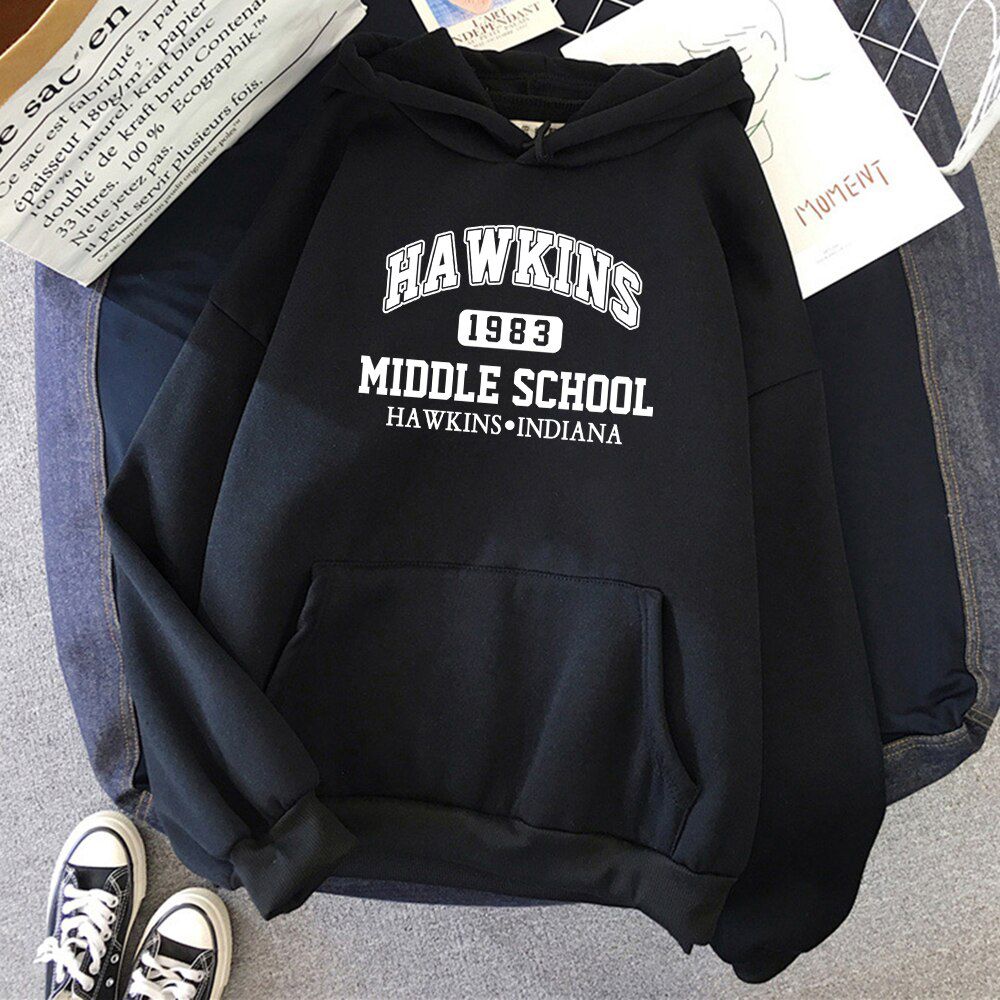 Brand stranger things 1983 Print Hoody Men Harajuku Soft Sweatshirt Fashion Warm Hooded Autumn Fleece Casual Sportswear