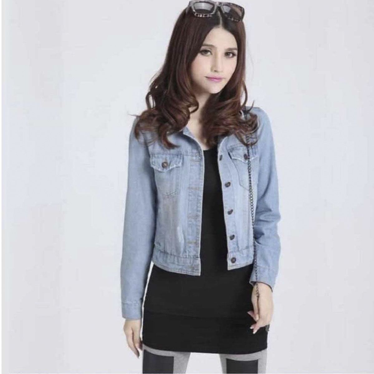 Light Blue Denim Jacket For Women