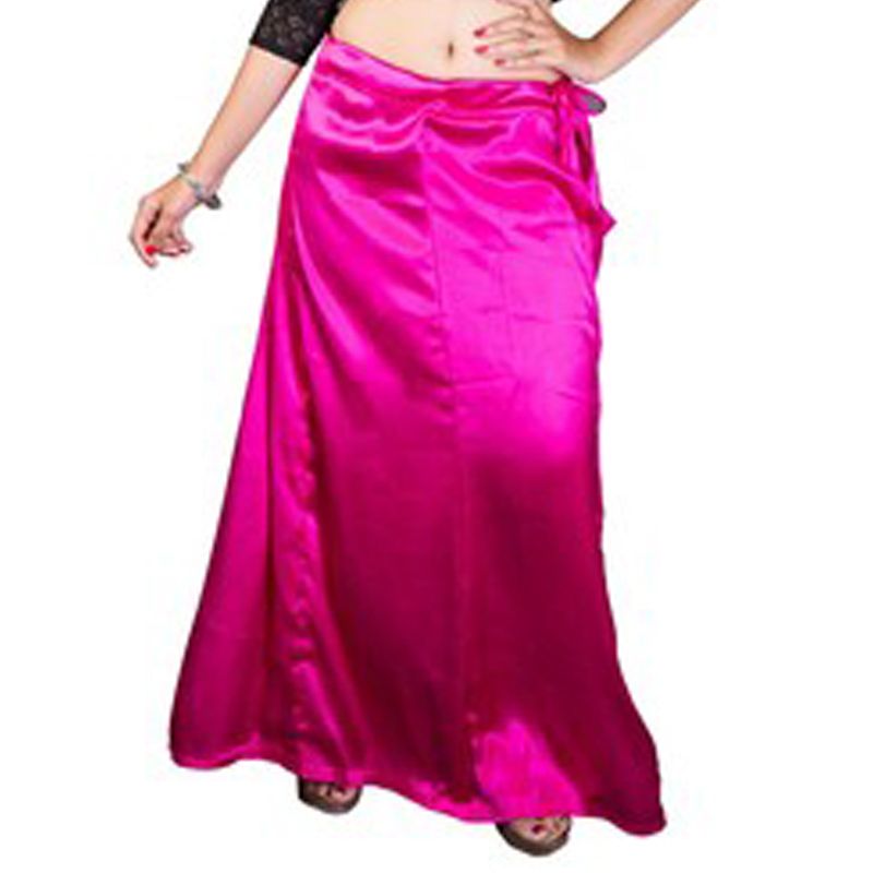 Maroon Satin Silk Saree Petticoat For Women
