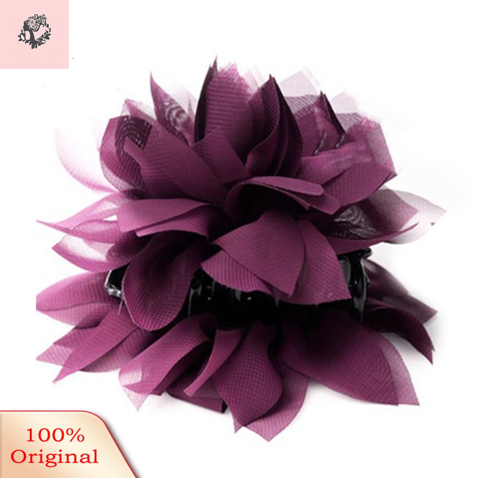 Sunnyheart Large Hair Clamp Strong Claws Fresh Flower Decor Girl Hair Grip