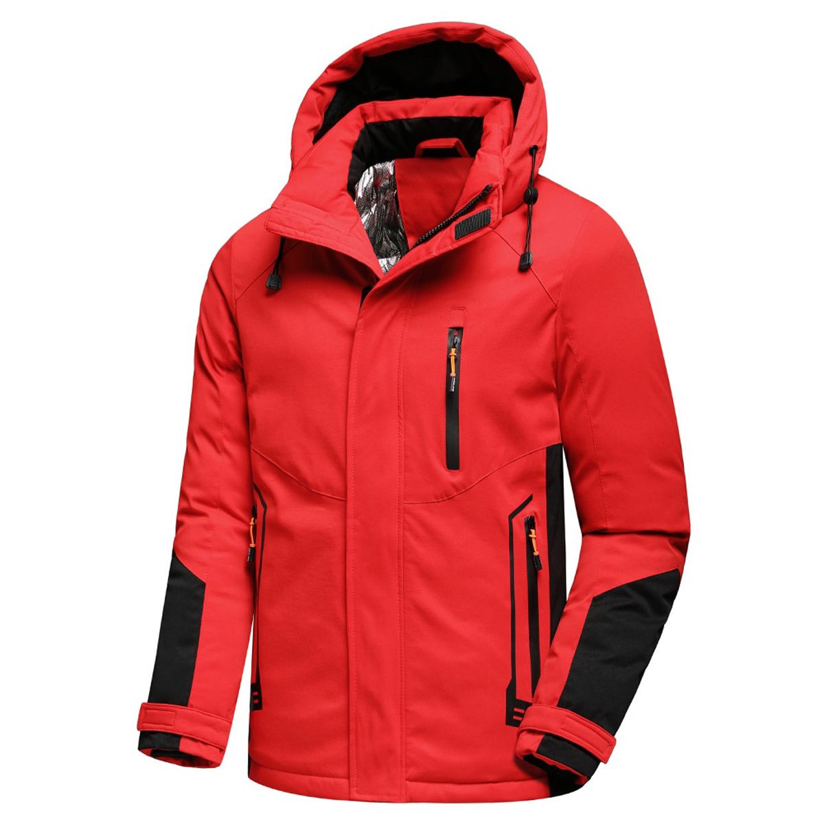 5XL Men Winter Outwear Thick Warm Parkas Jacket Coat Men Casual Windproof Pockets Detachable Hooded Parkas Jacket Men