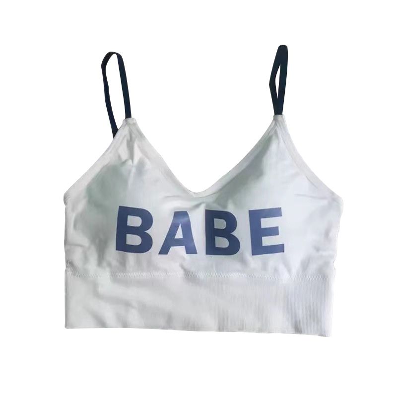 Women Letter Print Tank Tops, Adults  Sleeveless Scoop Neck Spaghetti Strap Crop Tops