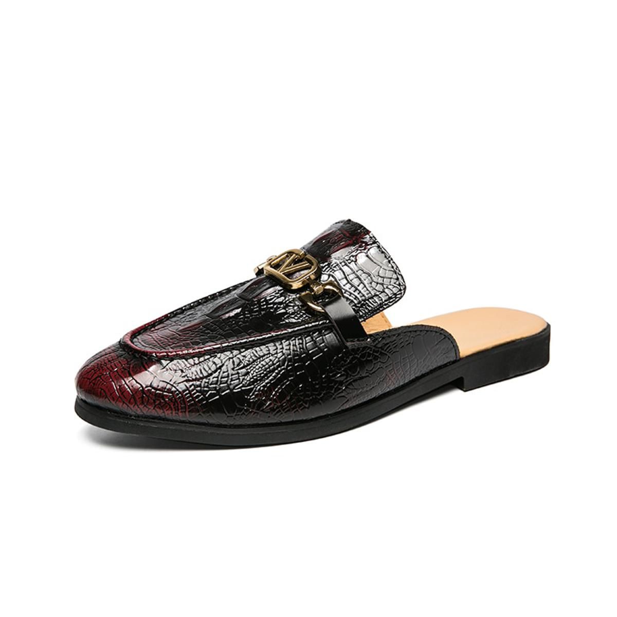 2022 Summer Luxury  Men Shoes Casual Mens Loafers Leather Half Slipper Breathable Slip on Lazy Driving Shoes Men Moccasins
