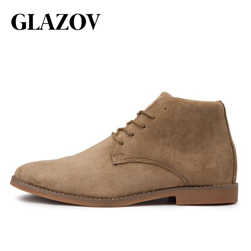 GLAZOV  New Plus Size 39-46 Oxford Men Shoes High Quality Suede Spring Autumn Casual Men Leather Shoes Male Dress Shoes