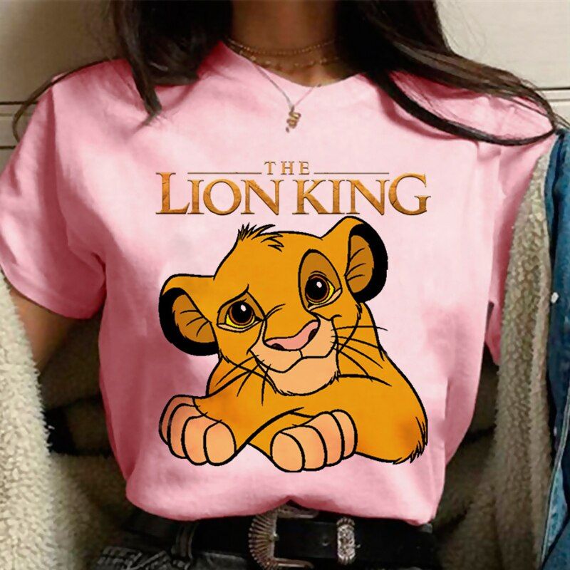 Harajuku Hakuna Matata Cute Anime T Shirt Women Ullzang T King 90s T-shirt Roi  Simba Tshirt Graphic Top Tees Female