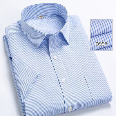 25 colors Summer new men's fashion business shirts 2021 men's pure cotton brand casual short-sleeved professional work shirts