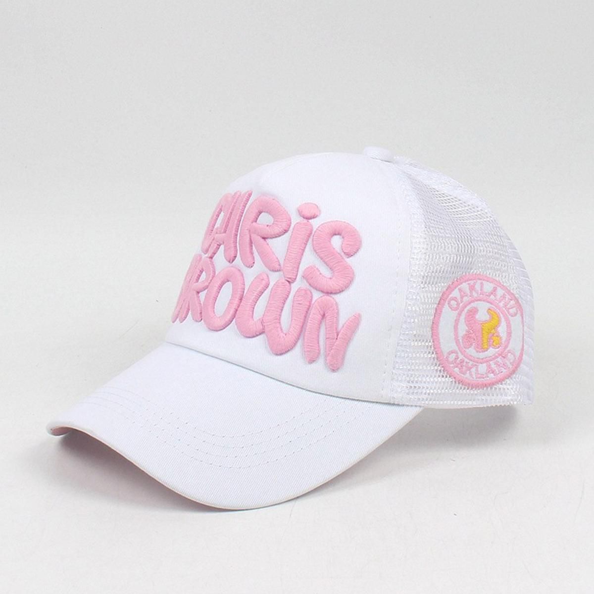 FS Fashion Pink Baseball Caps Men Women Hip Hop Trucker Cap With Mesh Letter Streetwear Snapback Hat Gorras Hombre