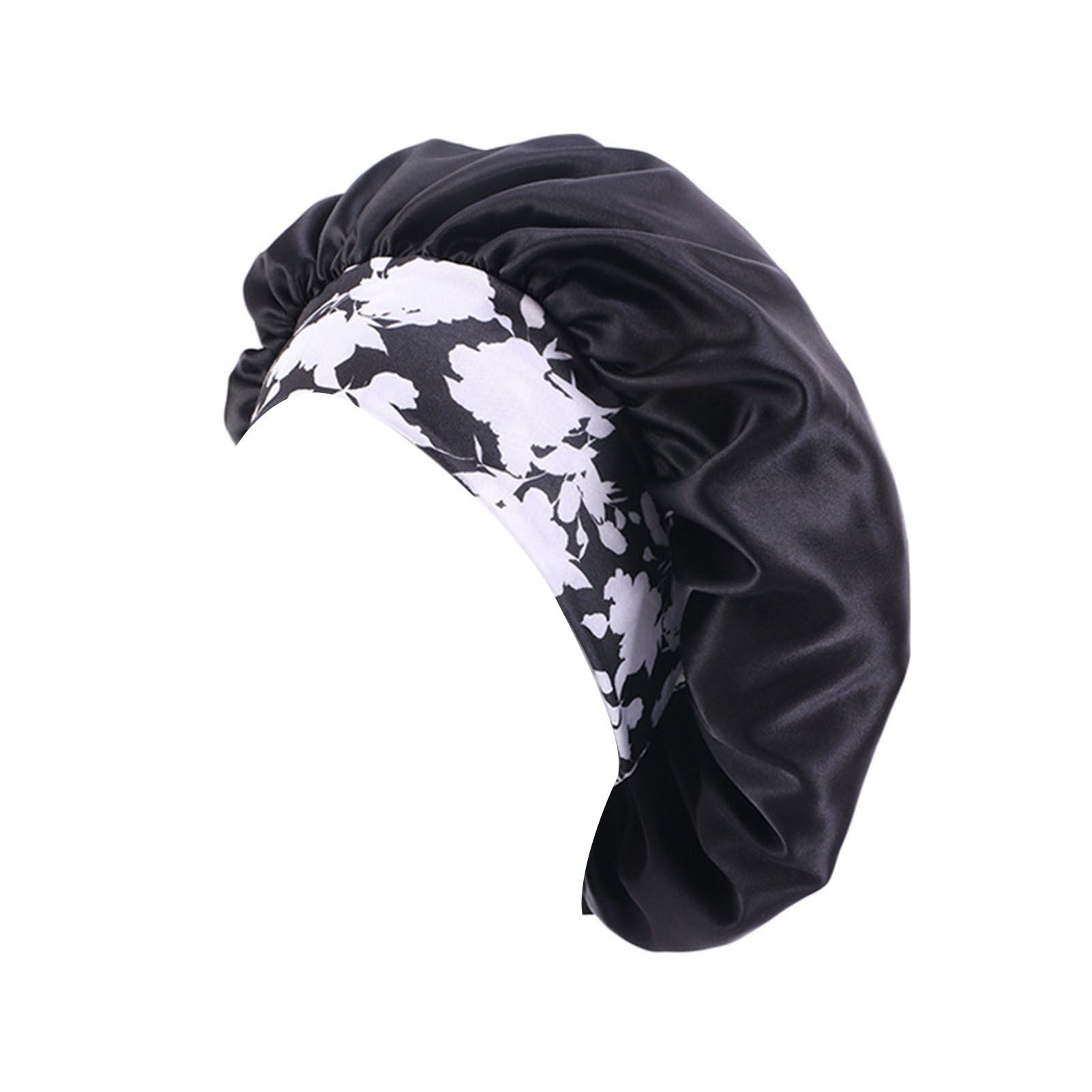 Sleep Hat Reusable Floral Print Headband Wide Band Hair Hat