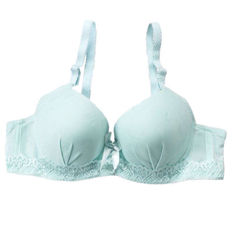 Women Embroidery Lace Bras  Padded Up Underwire Ladies Bow Brassiere Bra