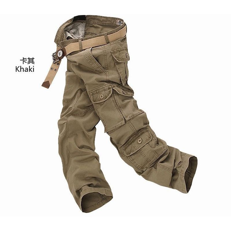 2019 new Military Tactical pants men Multi-pocket washed overalls male Baggy cargo pants for men cotton trousers,large size 46