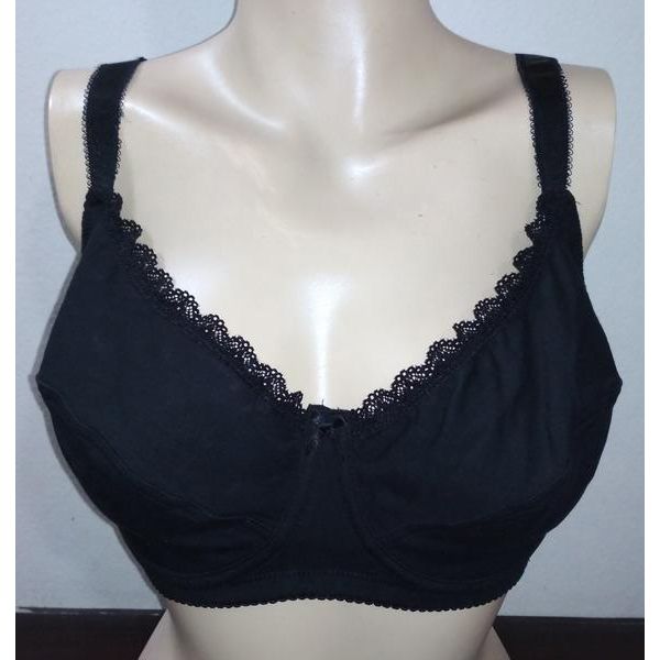 Cotton Non Foam Bra Black Color for Women
