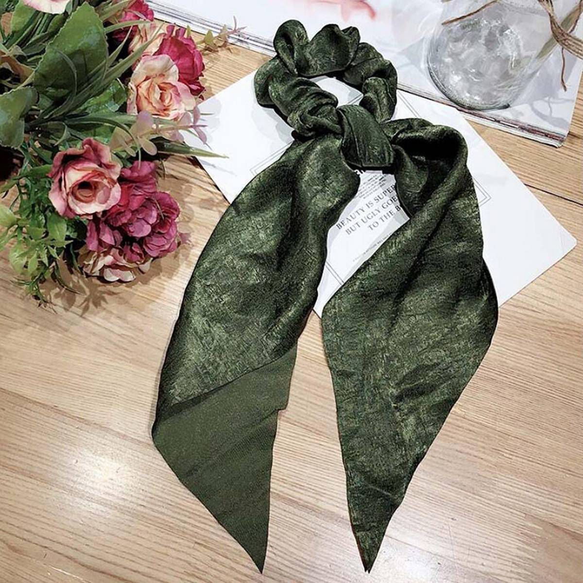 【ALLGOOD】Ponytail Hair ties Scarf Elastic Hair Rope Hair Bow Ties Scrunchies Hair Bands