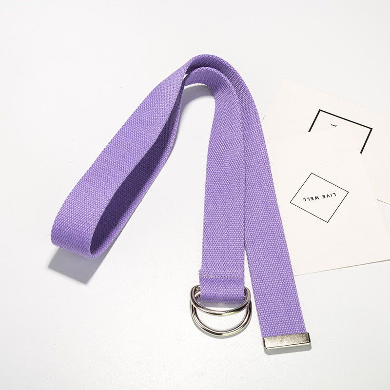 Best YBT Unisex Belt Canvas Plastic Double ring buckle Women Belt Cowboy Outdoor Sports Casual High Quality Hot Selling Men Belt