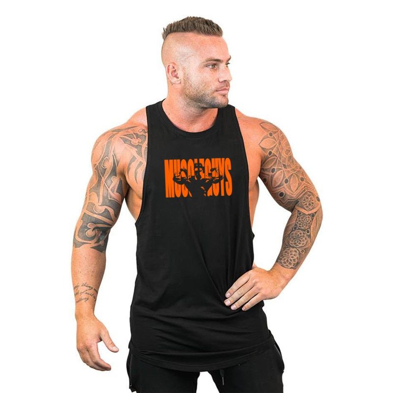 Muscleguys Men TaTops sleeveless Shirts Gyms Fitness Bodybuilding Workout Singlet Sling Vest Male Summer Brand Clothing