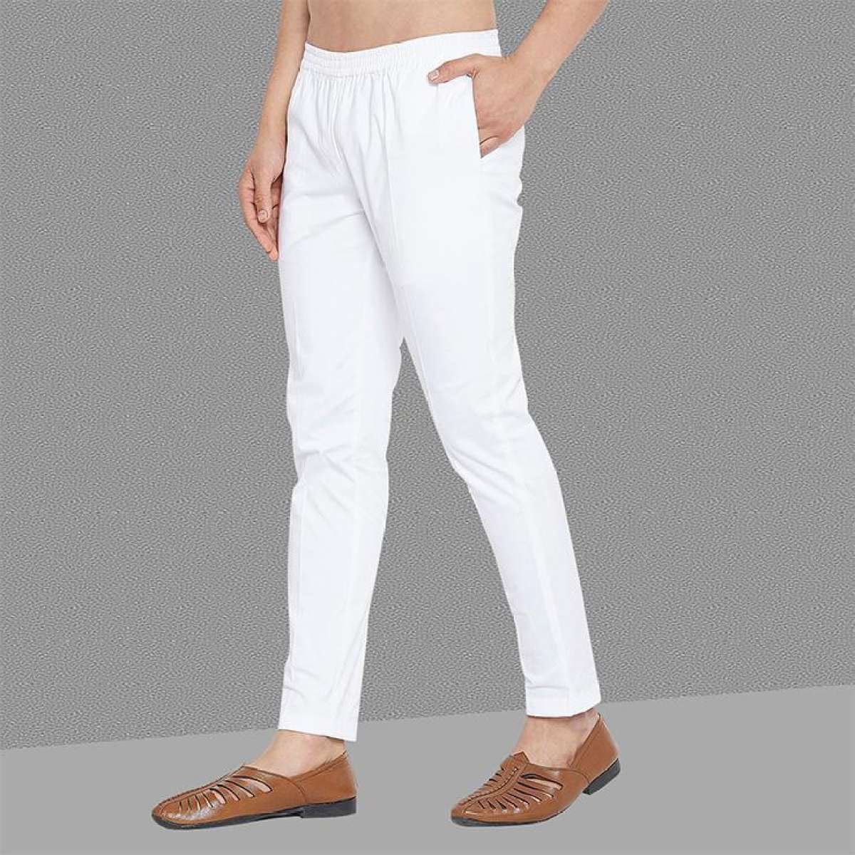 Gss White Cotton Pajama For Men