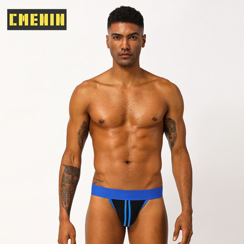 CMENIN Beathable LOGO Modal  Men Underwear thongs Mens Jockstrap Popular Thongs And G strings CMENIN Beathable   Bamboo  Stripe Innerwear BP166