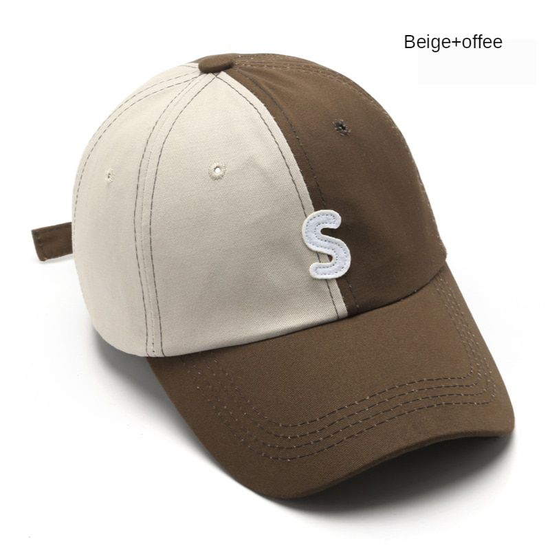 SLECKTON Fashion Cotton Pachwork Baseball Cap men's and women's Casual Snapback Cap S Letters Embroidery Peaked Caps