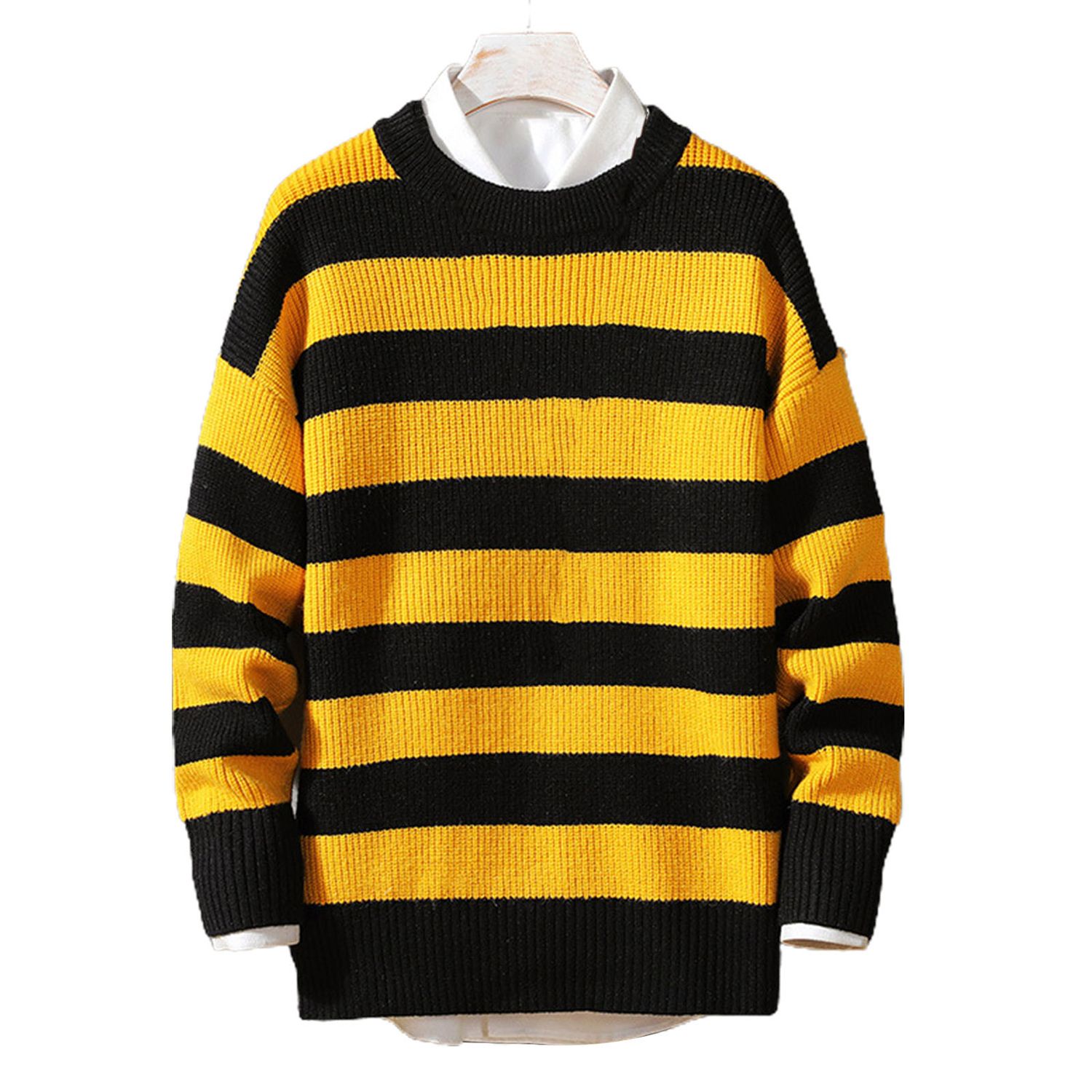 Male Sweater Stripe Leisure Fall Sweater