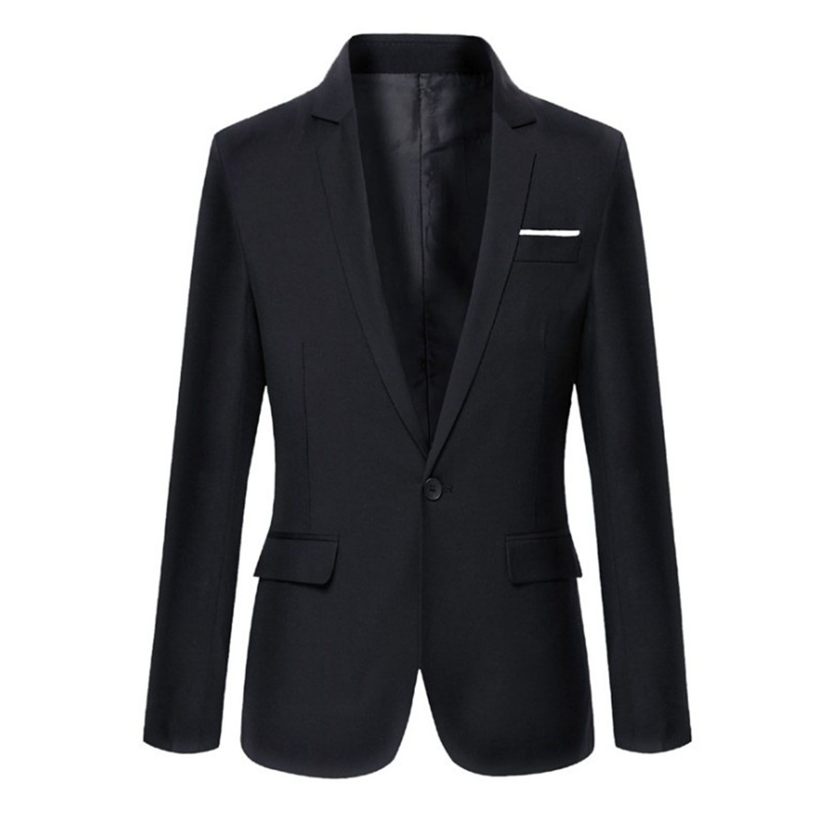 Men Blazer Classic Type Single Button Slim Business Blazer