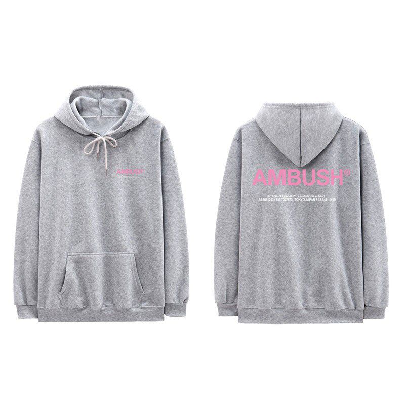 Arrival Ambush Hoodies Casual Fleece Hoodie Sweatshirts Ambush Letter Print Long Sleeves Kanye West Autumn Winter Hoody