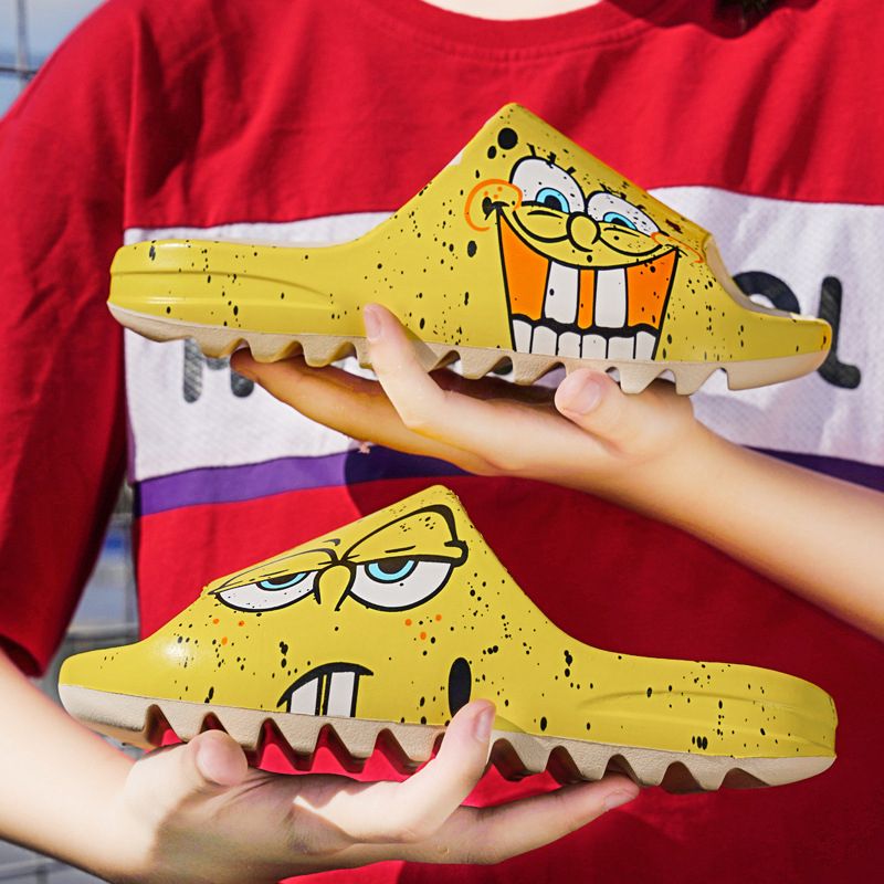 Ladies SpongeBob Highly Durable and Comfortable Cute Slippers Trendy Slippers