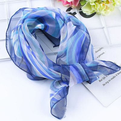 Spring-summer hot women silk scarf square lady wrap small office neck head scarf hair scarf foulard 50*50cm skinny scarfs
