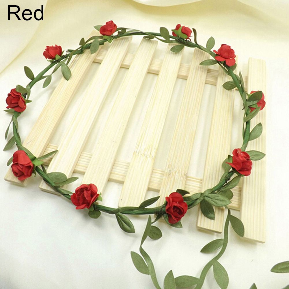 Wedding Bridesmaid Boho Floral Flower Festival Forehead Headband Hair Garland