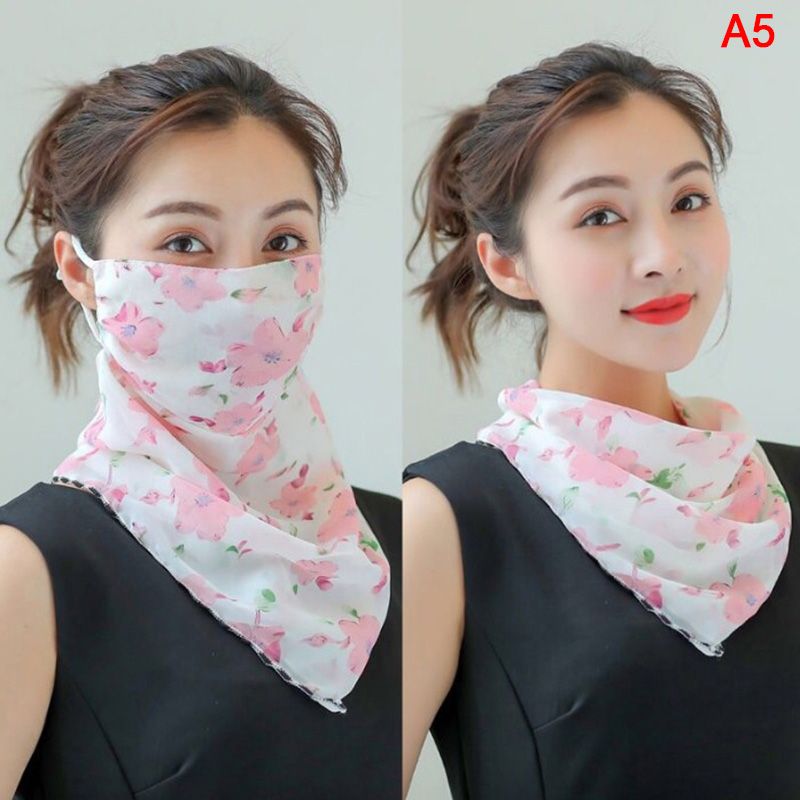 【BestGO】Women Summer Neck Face Cover Chiffon Sun UV Protective Silk Shawl Scarf