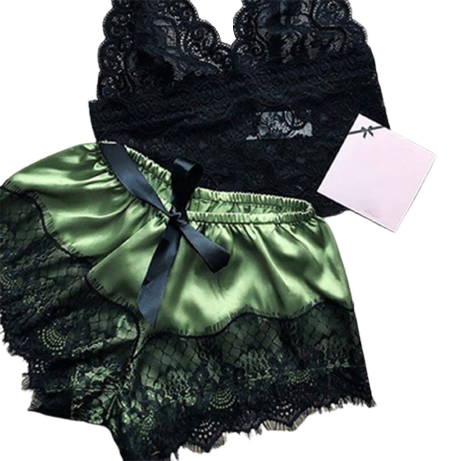 Nightwear Le Women Tube Top Bra Short Pants Paja Set