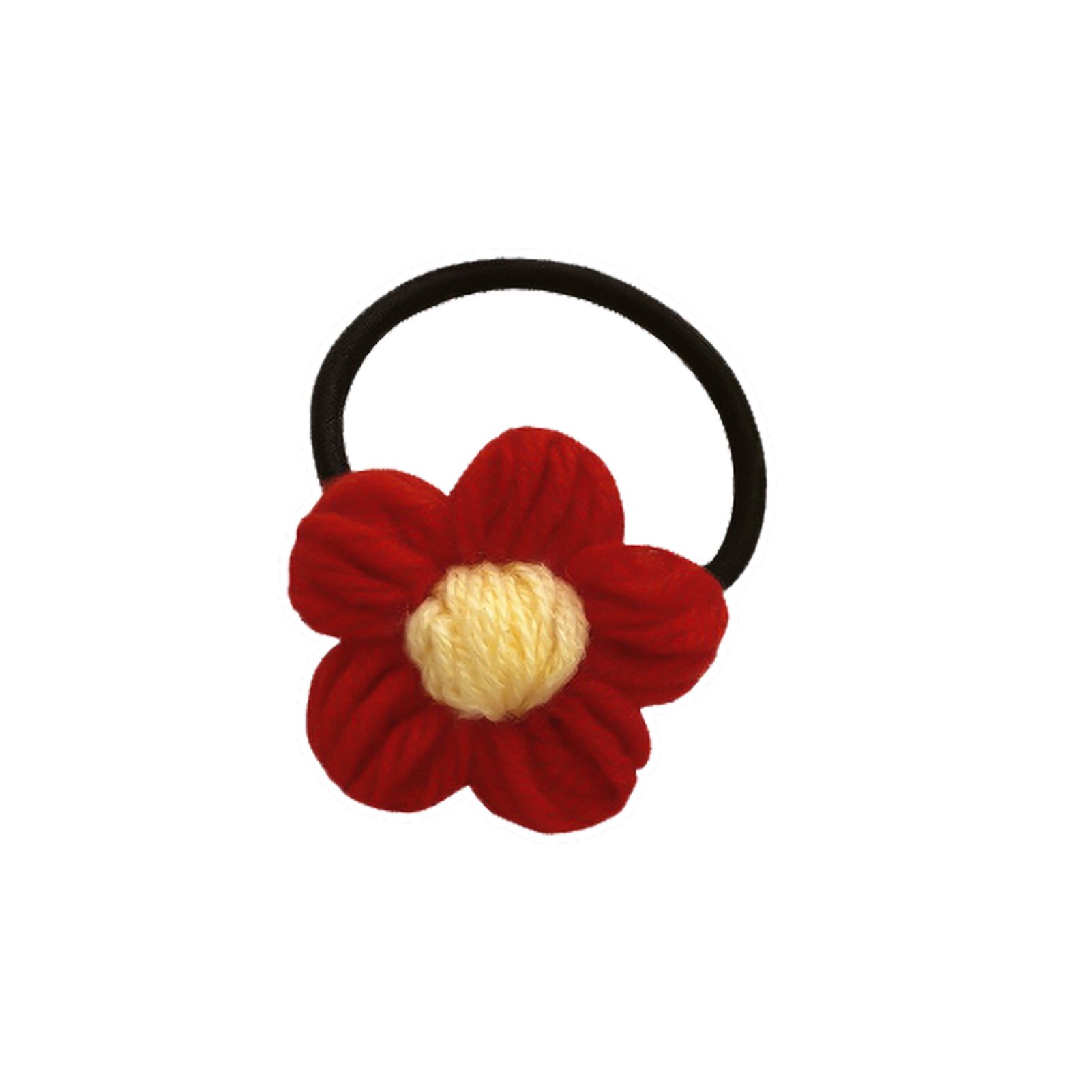 Lovely Red Flower Brooch Pin Hairpin Hair Rope Headband Headwear Accessories