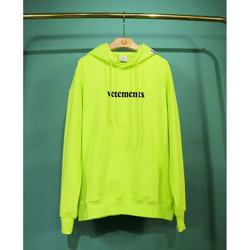 High Street Loose Embroidered Vetements Hoodie Men Women 1:1 Best Quality VTM Pullover Hoody Big Tag Patch Vetements Sweatshirts