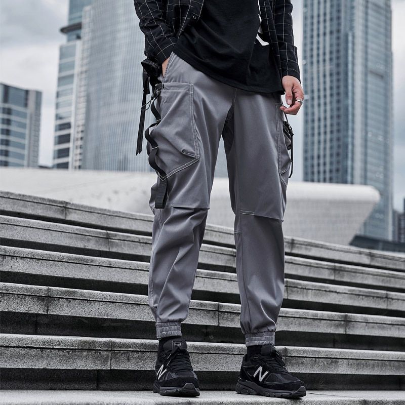 New Joggers Cargo Pants Men Fashion Ribbonscket Harem Trousers Sweatpants Men Hop Harajuku Streetwear Casual Pants