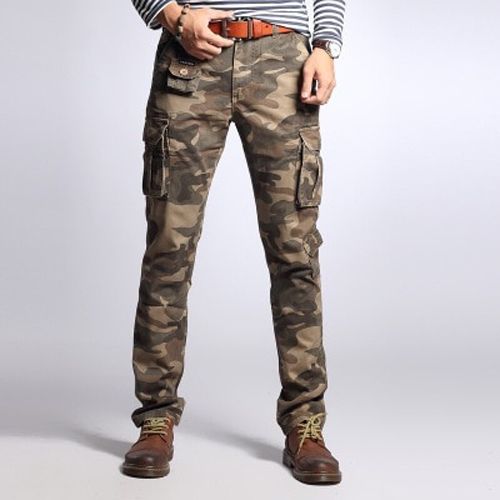 Casual Pants Mens Joggers Military Tactical CPant 100% Cotton slim calca masculina Cargo Spring Multi-pocket Trousers Male