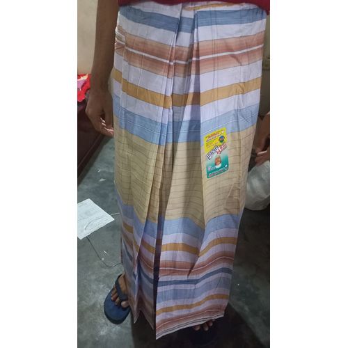 Pocket Lungi - SR SP Bahari Lungi - Maslise Lingi - 100% cotton - Exclusive Design - Paka Rong - Selai Kora - Stitched - Lungi For Men - 5.5 Hat Lungi
