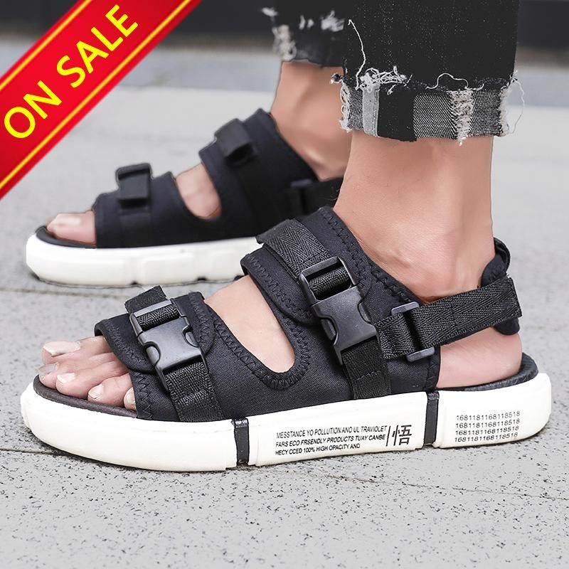 Fashion Canvas Sandals Men Women Outdoor Breathable Sandals Men Casual Shoes Women Non-slip Walking Sandals Men Beach Flip Flops Men Size 36-45
