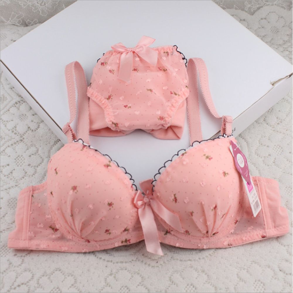 2019 Fashion Design Floral Lace Bra Set Women Brallete Underwear Seamless Push Up Padded Bras Knickers Thongs A 32-36