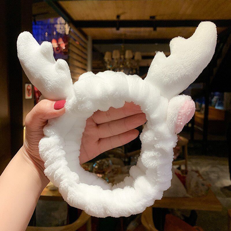 New Letter Headbands for Women Girls Bow Wash Face Turban Makeup Elastic Hair Bands Coral Fleece Hair Accessories