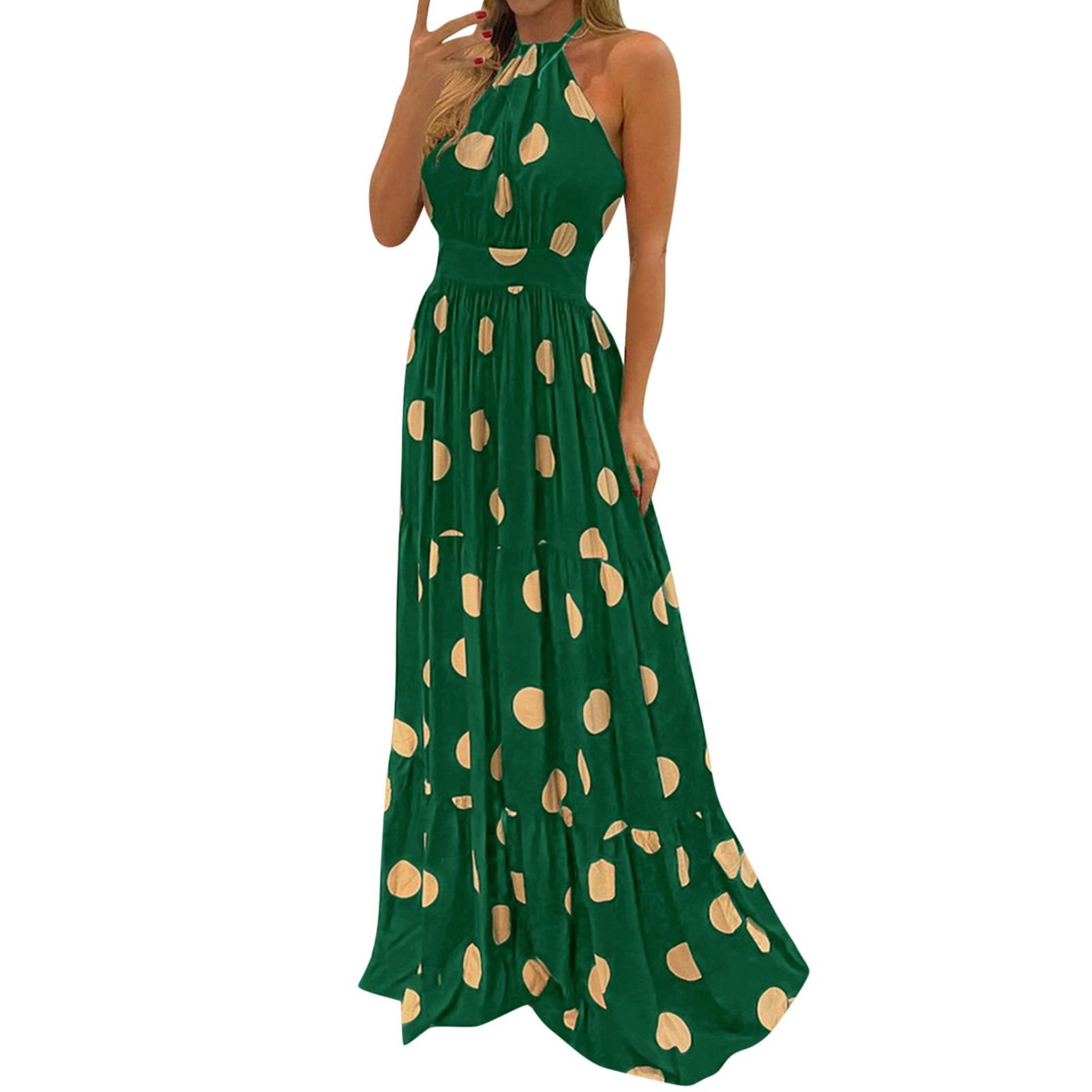 Beh Dress Waist Tight Classic Dot Print Casual Beh Dress